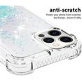 thumbnail image 4 of Compatible with iPhone 12 Pro Max Case Glitter Luxury Cute Love Liquid Quicksand Clear Soft TPU Girls Women Stylish Bumper Shockproof Protective Case for iPhone 12 Pro Max Star Blue YB, 4 of 12