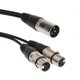 thumbnail image 2 of 3-Pin XLR Male To Dual XLR Female Y Splitter Audio Adapter Cable For Microphone, 2 of 4