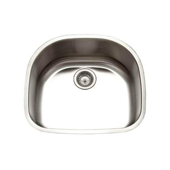 Houzer STS-1400-5 24 in. Eston Undermount Single D Bowl Kitchen Sink, Stainless Steel - Pack of 5