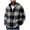 Gray, variant on SDNall Men's Reversible Plaid Double Sided Fleece Zip with Pockets Hoodie Jacket, Sherpa Casual Outerwear for Winter