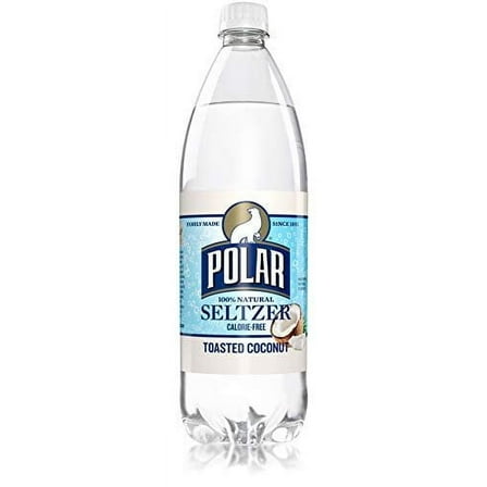 Polar Beverages Seltzer, Toasted Coconut, 33.8 Fluid Ounce Pack of 12