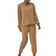 thumbnail image 1 of Gibobby camisón de lactancia para mujer Conjuntos de pantalones de franela de color sólido para mujer Traje de ropa de ocio (A, S), 1 of 5