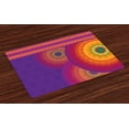 thumbnail image 1 of Ambesonne Oriental Place Mats Set of 4, Colorful Mandala Motif, Standard Size, Multicolor, 1 of 4
