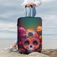 thumbnail image 7 of Gukieu Vintage Patterned Skull Print Suitcase Protective Cover, Elastic Zipper Buckle Suitcase Protective Cover, Suitable for Travel, Business Trip-Large, 7 of 7