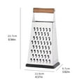 thumbnail image 5 of Stainless Steels Metal Box Grater Handheld Kitchen Food Shredders for Cheese, 5 of 16