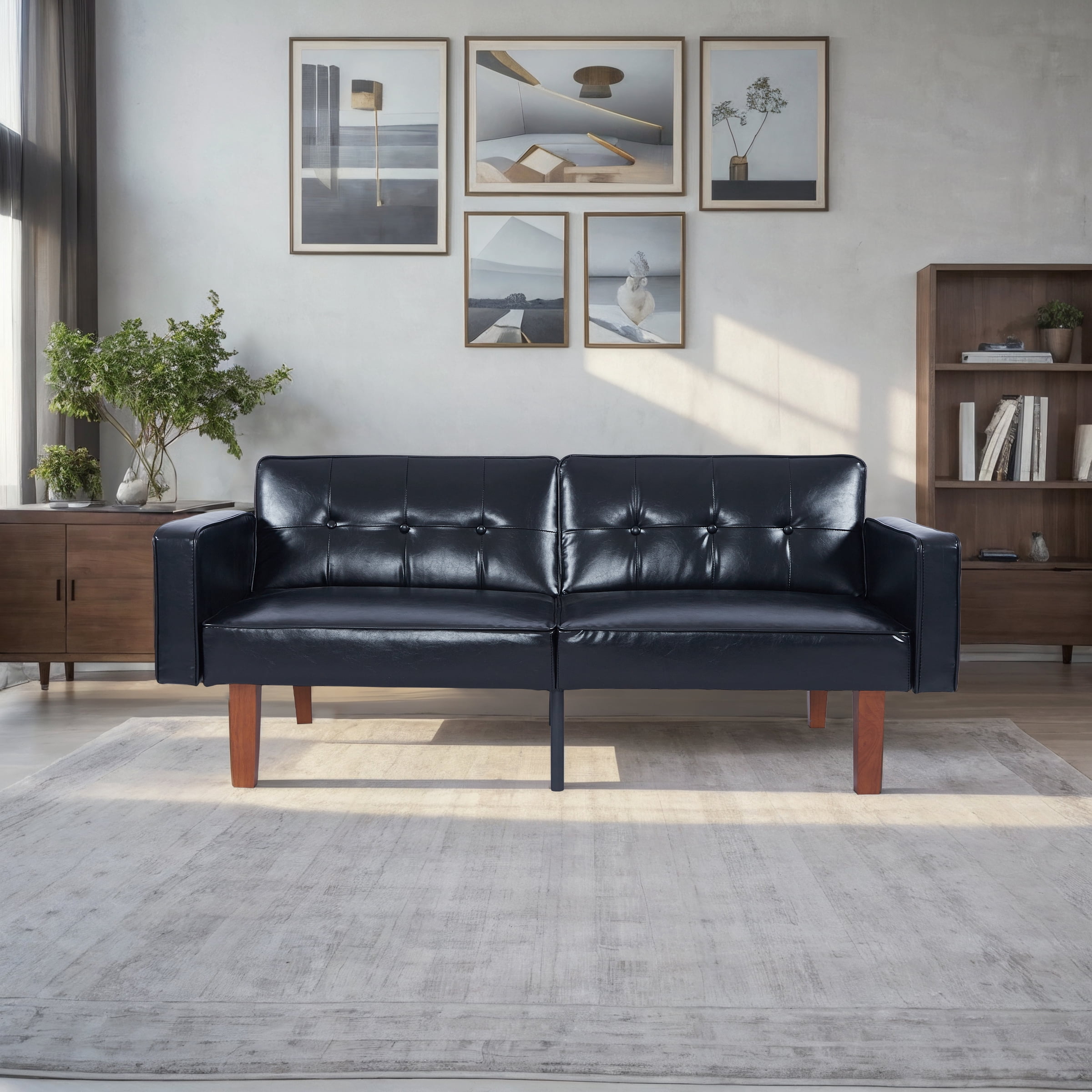Gewnee 68.11"Convertible Futon Sofa Bed,Multifunctional Folding Futon Couch with 3 Adjustable Positions,Split-Back Design for Home,Office,Guest Room.