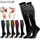 thumbnail image 2 of 1 par de calcetines de compresión nuevos de 20 a 30 mmHg, calcetines altos para hombres y mujeres, calcetines deportivos para maratón, ciclismo, fútbol, venas varicosas, 2 of 5