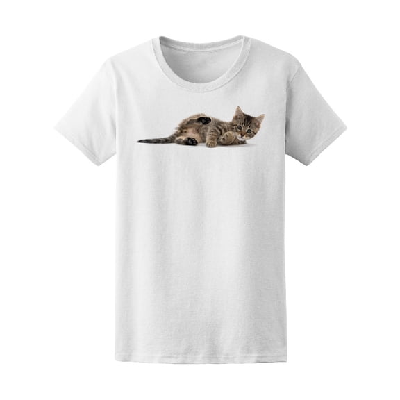 Cute Baby Kitten Laying Down Tee Women's -Image by Shutterstock