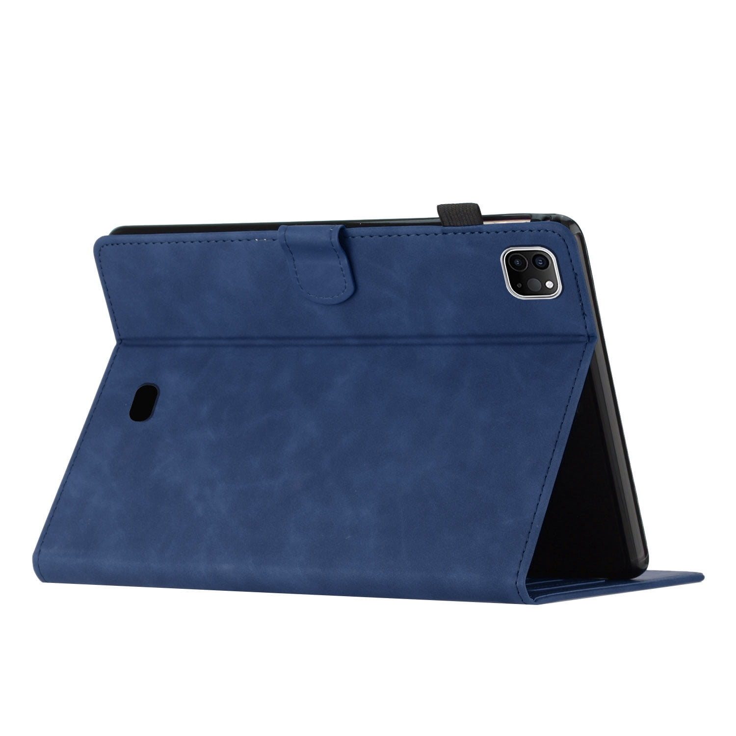 Allytechgroup iPad Air 11 Case 2024, Embossed Coconut Tree Pattern Cover, Auto Sleep Wake Function with Flip Cover Stand and Pencil Holder Case for Apple iPad Air 11 Inch 2024 Tablet,Blue