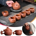 thumbnail image 1 of Vaidha Pufferfish Purple Sand Teapot Teapot Teacup Tea Doll Tea Set, 1 of 2