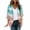 Light Blue, variant on Women's Open Front Cardigan Boho Top Lightweight Floral Print Cardigan Capes 3/4 Sleeve Blouse Casual Duster Jacket
