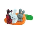 thumbnail image 3 of Clearance! Suncoda Easter Hide-and-Seek Bunnies in Carrot Pouch,Three Bunnies in a Carrot Purse, Unzip The Bunny Doll Toy, Easter Doll Zipper Purse, 3 of 4