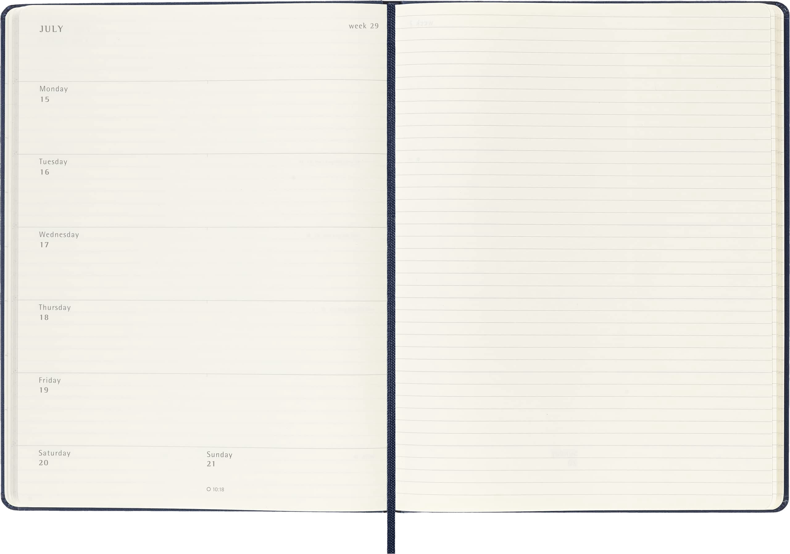 Moleskine 2024 Weekly Planner, 12M, Extra Large, Sapphire Blue, Hard Cover (7.5 x 10) XL