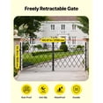 thumbnail image 2 of VEVOR Double Folding Security Gate, Lockable Scissor Gate with 360° Swivel Casters, Outdoor Barricade Steel Retractable Gates, for Entry Security, Garage, Warehouse & Pool, 145.67 x 63.19 in (W x H), 2 of 9
