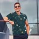 thumbnail image 4 of Balery Christmas Snowflake Camisa Polo de Hombre con Estampado, de Manga Corta y Tejido Medio, Camisa Tipo Golf Polo-Small, 4 of 6