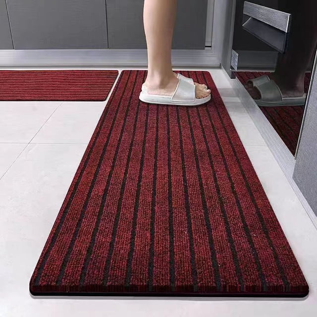 Uscallm Large Area Rug Entry Door Kitchen Floor Mat, Non-Slip PVC Household Carpet, Heavy-Duty Foot Mat for High-Traffic Areas, Hotel Use, 40x60cm