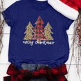 thumbnail image 1 of T-shirt à Manches Courtes à la Mode de Noël pour Femmes, Blouse Décontractée, Tops Bleus S, 1 of 1