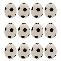 Taotanxi 12 Pcs Football Easter Egg Fillable Sport Easter Basket Stuffers Empty Plastic Filled Easter Eggs (Football)