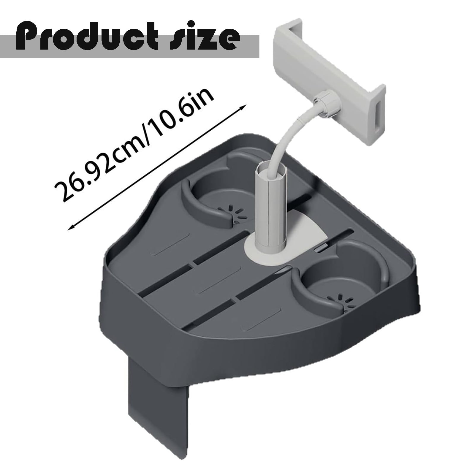 SSNTSY Hot Tub Tray Table, Clip-on Pool Cup Holder, Adjustable Tray with Phone Mount, Nonslip Spa Drink Tray for Outdoor Inflatable Pools/Spas Caddy Drink Tray, Must Have Hottub Accessories