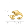 thumbnail image 3 of 14K Yellow Gold Ring Band Toe Dolphin, Size 9, 3 of 5