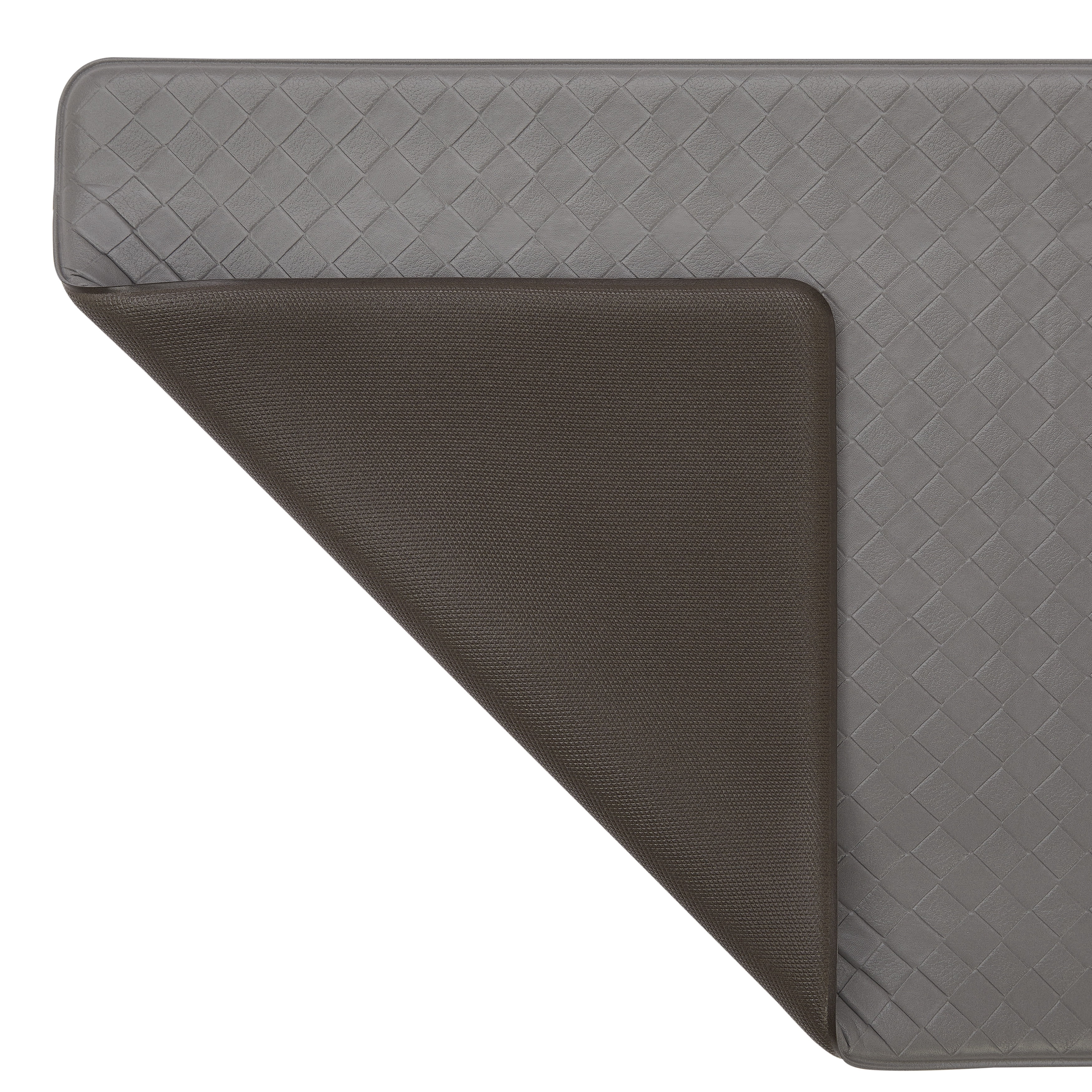 Anti-Fatigue Kitchen Mat, Gray, Playa Basketweave by Chef Gear, 17.5 in. x 32 in.
