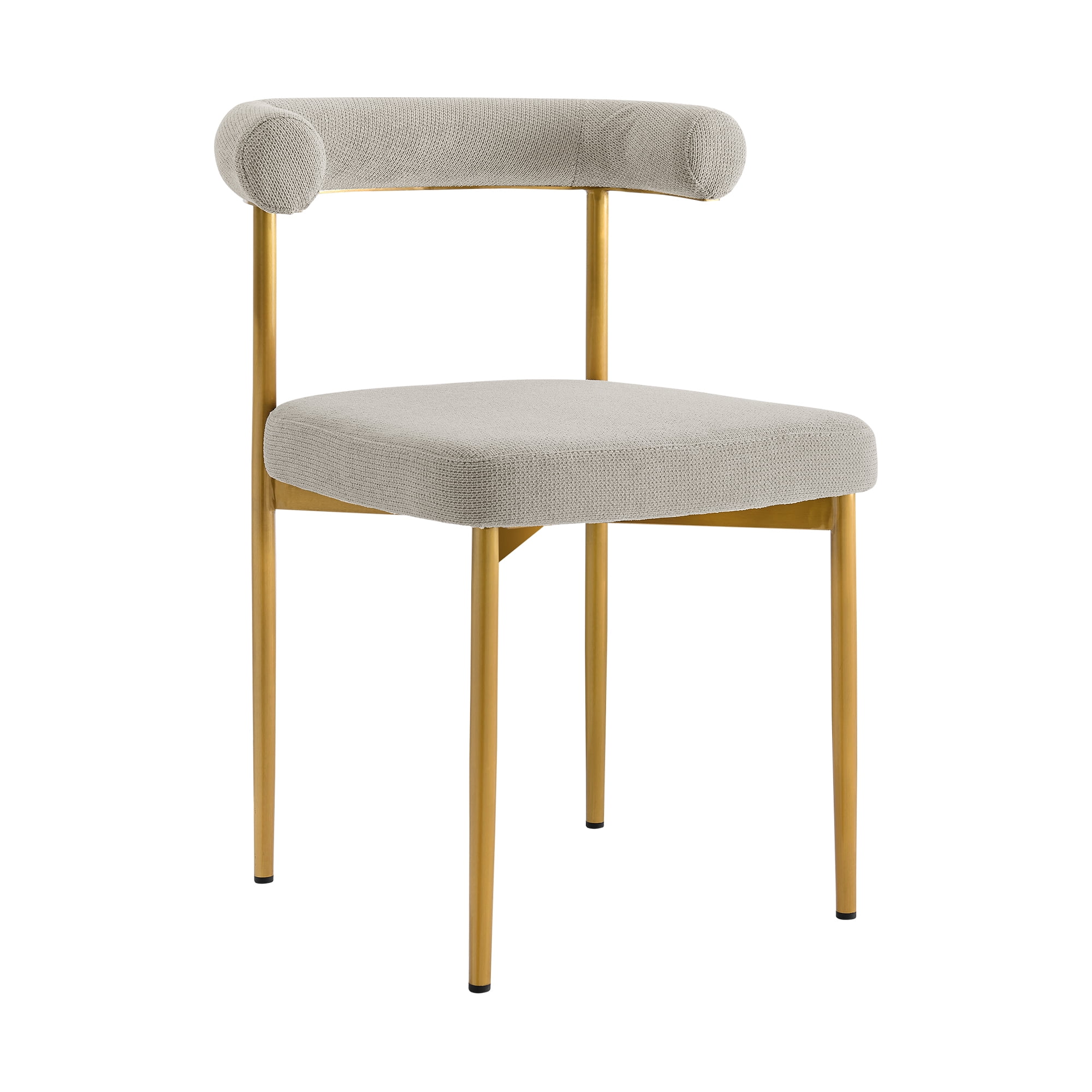 Veronica Shannon 5 Piece Round Dining Set with Taupe Fabric