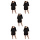 thumbnail image 1 of Minnieouse Vestido casual de mujer Moda Cubrir 3/4 Manga de campana Empalme de malla Suelta Línea A Escote en V profundo Bikinis para negro Type2 NO2, 1 of 6