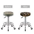 thumbnail image 3 of Ham Pepper Pizza Round Bar Stool Seat Covers, Elastic Round Chair Cover Stool Seat Slipcover Bar Stool Cushions Round Pad for 12-14 inch, 3 of 5
