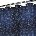 thumbnail image 3 of Dark Blue Christmas Snowflake Pattern Shower Curtain 72"x72" ,Bathroom Decorative Shower Curtains Set with 12 Hooks,Modern Waterproof Washable Shower Curtain, 3 of 6