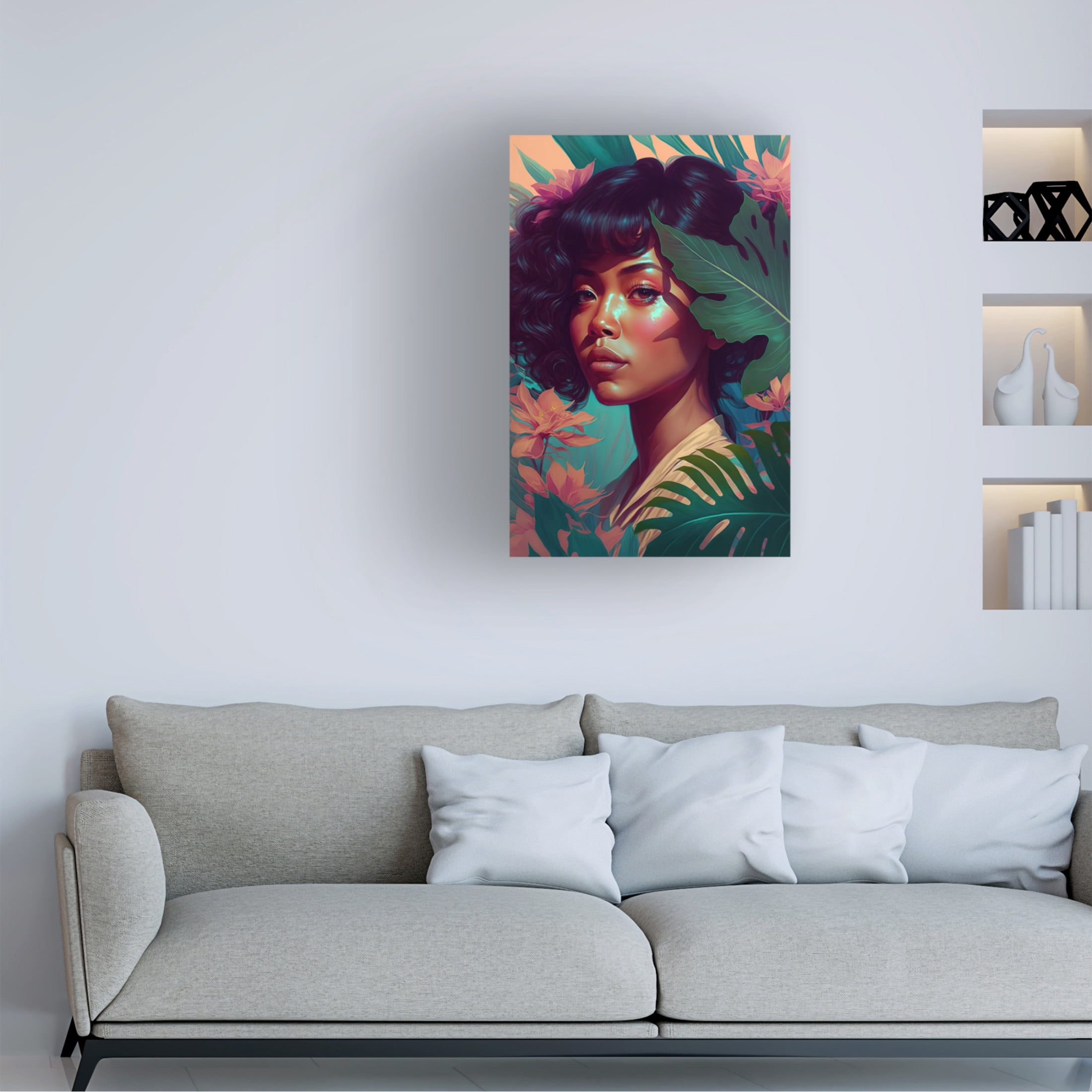 Canvas Wall Art - Treechild 'Hawaiian Beauty' Wall Art for Living Room, Bedroom, or Office D?cor by Trademark Fine Art - 16 x 24 Inches