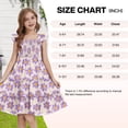 thumbnail image 5 of Actgleam Girls Dress Floral Ruffle Square Neck Sleeveless A-Line Sundress with Tie Back for Summer Beach Party,Green Floral,9-10Y, 5 of 8