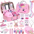 thumbnail image 1 of Kit de maquillaje PERRYHOME Kids para niñas de 3 a 12 años con esmalte de uñas, 1 of 8