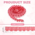 thumbnail image 2 of Uxcell 2 capas de volante de cinta de cuadros, 5 yardas x 1.38" bordes de tela de gasa plisada para costura, manualidades de bricolaje, embellecimiento de vestidos y decoración del hogar, rojo, 2 of 6