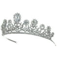 thumbnail image 2 of SAMKY Elegant Rhinestone and CZ Crystal Bridal Tiara Crown for Weddings and Pageants, 2 of 4