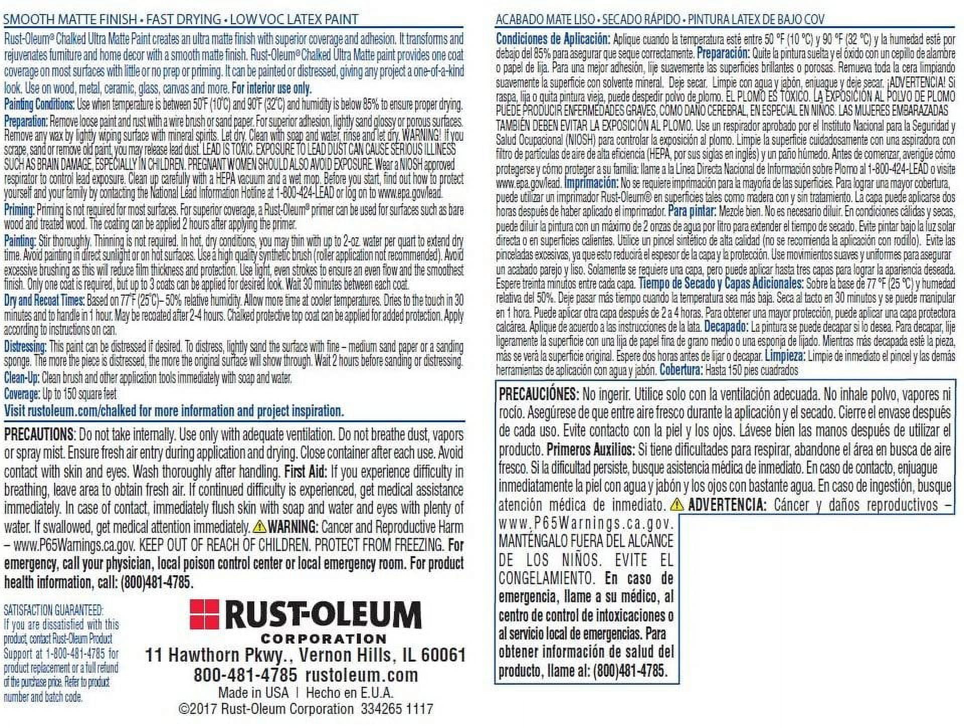 Rust-Oleum 329207 Ultra Matte Interior Chalked Paint 30 oz, Coastal Blue, 30 Fl Oz