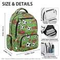 thumbnail image 4 of FKELYI Green Soccer Goal Print Kids Backpack for Elementary Student 17 Inch Schoolbag Primary School Bookbag Casual Daypack Travel Rucksack with Multi-Pockets for Boys Girls, 4 of 7