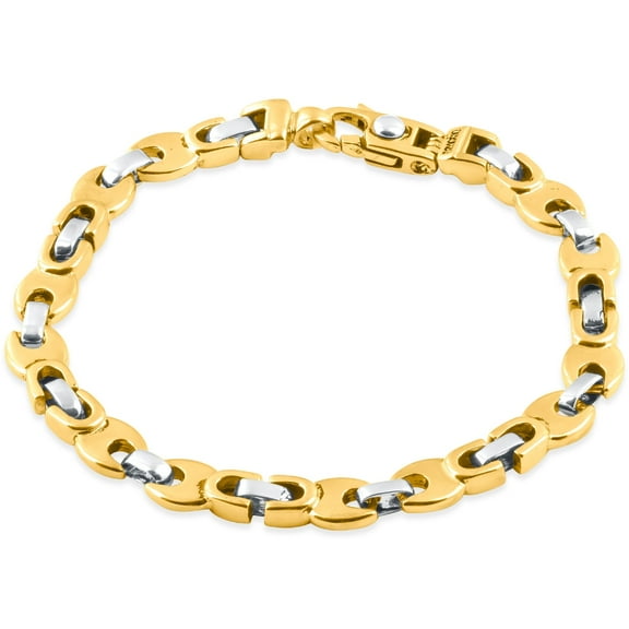Pompeii Men's Link 14k Gold (17gram) or Platinum (27gram) 3.5mm Bracelet 8" (,)