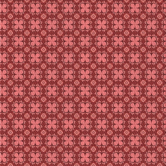 Ahgly Company Indoor Square Patterned Bean Red Area Rugs, 4' Square