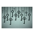 thumbnail image 3 of Antique Cutting Board, Silhouettes of Old Keys Hanging Chain Links Unlocking Security Home Opener, Decorative Tempered Glass Cutting and Serving Board, Small Size, Pale Grey Black, by Ambesonne, 3 of 5