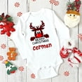 thumbnail image 5 of Body de bebé navideño personalizado con nombre personalizado, ropa para bebé, mono de fiesta para niño y niña, mono de Papá Noel con ciervo para recién nacido, 5 of 5