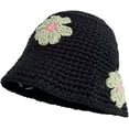 thumbnail image 3 of CoCopeaunts Women Bucket Hat Knitted Thick Fisherman Hat Winter Fashion Cute Outdoor Warm Handmade Hook Flower Ladies Bucket Cap, 3 of 8