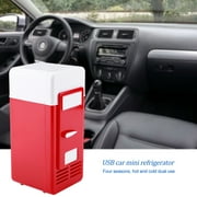Mini Fridge, Usb Interface LED Mini USB Refrigerator Portable Fridge, Cooler & Warmer 7.64 X 3.54 X 3.54 Inch Cool Quickly For Beverage