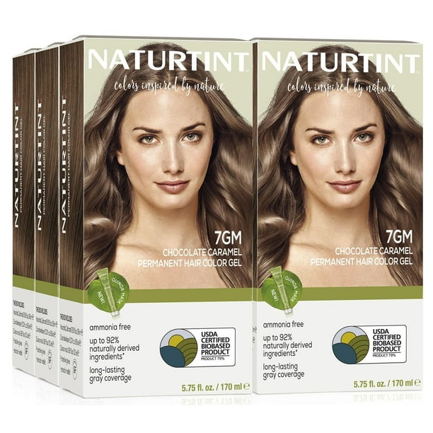 Tinte para el cabello Naturtint 7 GM Chocolate Caramel x6 sin amoniaco