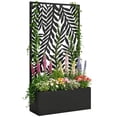 thumbnail image 1 of Outsunny Metal Planter Box with Trellis, 44.5" Raised Garden Bed, 1 of 10