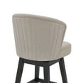 thumbnail image 5 of Brandy 26" Counter Height Swivel Tan Fabric and Espresso Wood Bar Stool, 5 of 8