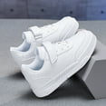 thumbnail image 4 of Xudanell Boys Shoes Leather Solid Color Board Shoes Small White Shoes Small Black Shoes Boys Sneakers White, 4 of 8