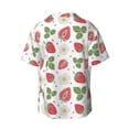 thumbnail image 2 of Vsdgher Strawberry Print Men's Wrinkle Free Untucked Cuban Shirt Business Casual Button Down Shirts Short Sleeve Shirt, 2 of 7