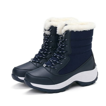 Women Winter Boots Warm Waterproof Platform Snow Shoes Sneakers ...