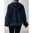 thumbnail image 4 of Jacket Women Oversized Zip Up Fall Jackets Winter Coats Faux Fur Warm Outwear 2025 Fashion Clothing Navy Blue S, 4 of 6