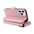 thumbnail image 6 of ELEHOLD Wallet Case For iPhone 14, Luxury PU Leather Shockproof Magnetic Flip Kickstand Card Slots Cash Pocket Wallet Case With Detachable Lanyard,Rosegold, 6 of 11